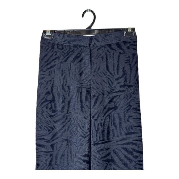 Monique Lhuillier Pants Women 8 Black Silk Blend Abstract Flowy Wide‎ Leg Luxury - Picture 3 of 7